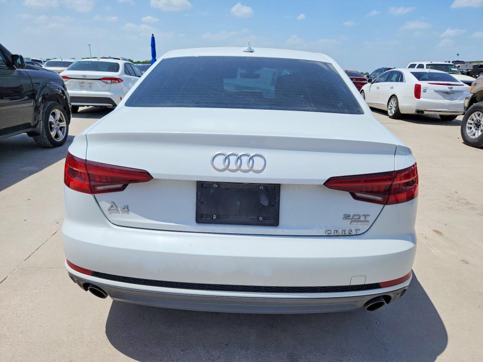 2018 Audi A4 VIN WAUKMAF42JN016103 COPART salvage auction — FRONT END, Tx - Salvage Vehicle Title, sold $175 on 2026-09-10 (photo 6)