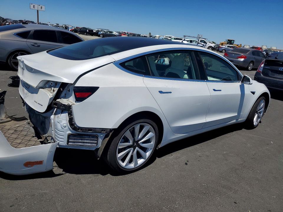2020 Tesla Model 3 VIN 5YJ3E1EB6LF742343 COPART salvage auction — REAR END, CA - SALVAGE CERTIFICATE, sold $90 on 2026-07-27 (photo 3)