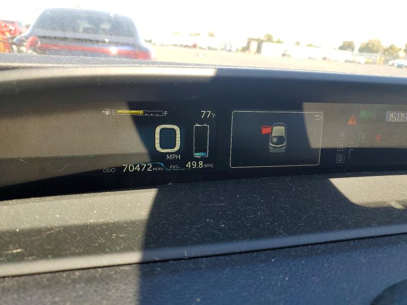 2018 Toyota Prius prime VIN JTDKARFP8J3075530 COPART salvage auction — FRONT END, CA - SALVAGE CERTIFICATE, sold $7,100 on 2026-07-15 (photo 9)