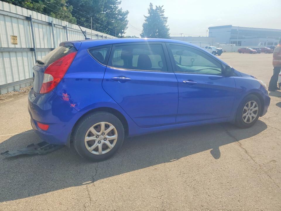 2013 Hyundai Accent VIN KMHCT5AE9DU092926 COPART salvage auction — REAR END, Oh - Cert Of Title-Salvage, sold $500 on 2026-07-22 (photo 3)