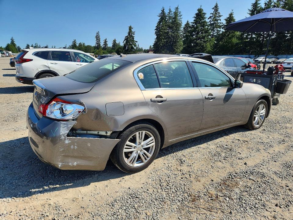 2012 Infiniti G VIN JN1CV6AR4CM682671 COPART salvage auction — REAR END, Wa - Bill Of Sale, sold $650 on 2026-07-24 (photo 3)