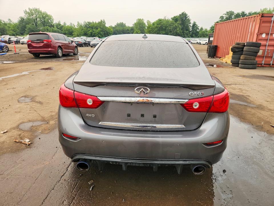2015 Infiniti Q50 VIN JN1BV7AR7FM397386 COPART salvage auction — FRONT END, Ct - Cert Of Title-Salvage, sold $550 on 2026-07-24 (photo 6)