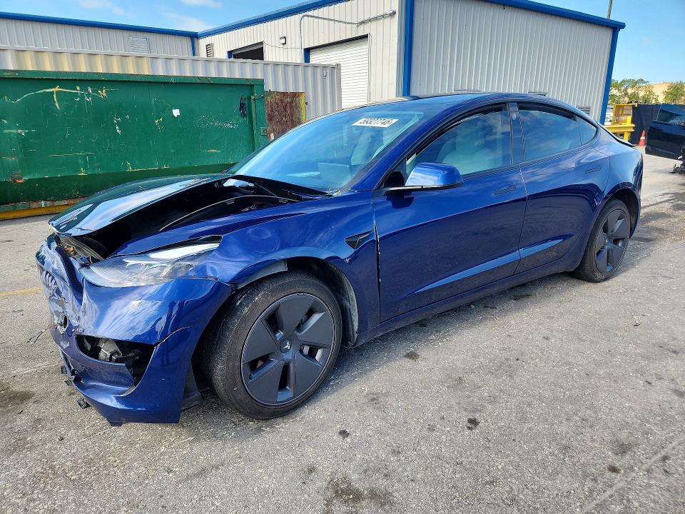 2023 Tesla VIN 5YJ3E1EA4PF412388 COPART salvage auction — FRONT END, Fl - Cert Of Title Slvg Rebuildable, sold $5,400 on 2026-09-10 (photo 1)
