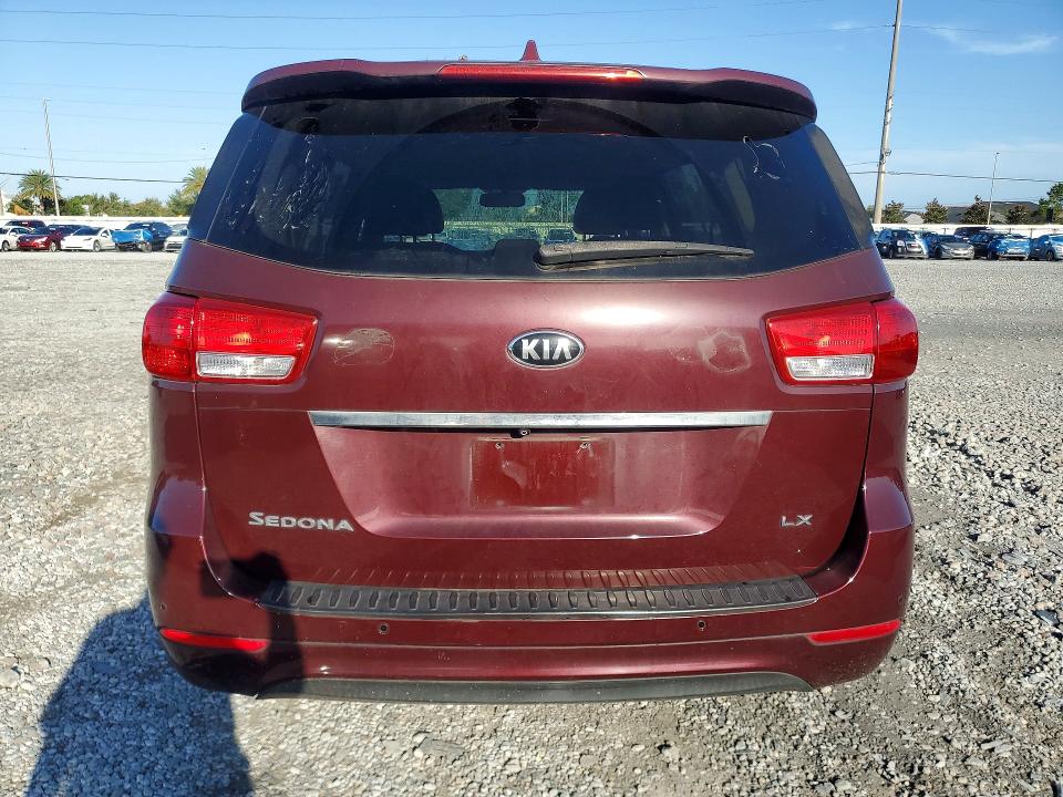 2017 Kia SEDONA VIN KNDMB5C11H6329327 COPART salvage auction — FRONT END, Fl - Cert Of Title Slvg Rebuildable, sold $1,500 on 2026-07-14 (photo 6)
