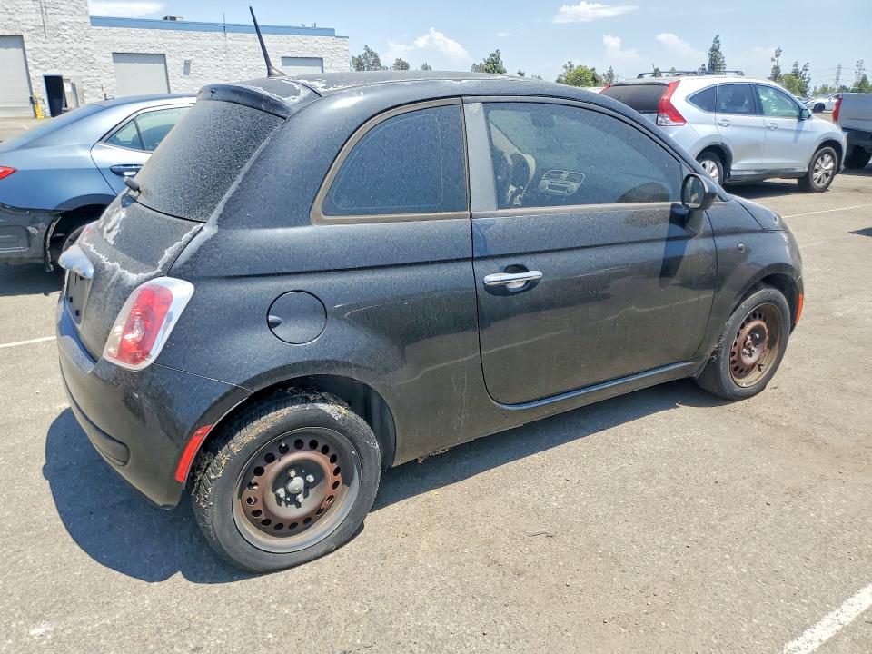 2012 Fiat 500 VIN 3C3CFFAR6CT314002 COPART salvage auction — MECHANICAL, Ca - Salvage Certificate, sold $225 on 2026-08-18 (photo 3)