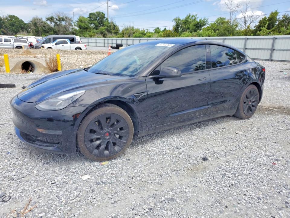 2023 Tesla Model 3 VIN 5YJ3E1EA9PF691269 COPART salvage auction — REAR END, Fl - Certificate Of Destruction, sold $5,100 on 2026-07-28 (photo 1)