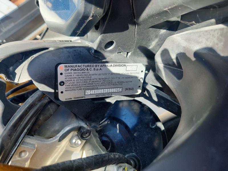 2024 Aprilia Rs VIN ZD4KSUR03RS000254 COPART salvage auction — FRONT END, Tx - Salvage Vehicle Title, sold $925 on 2026-07-30 (photo 8)