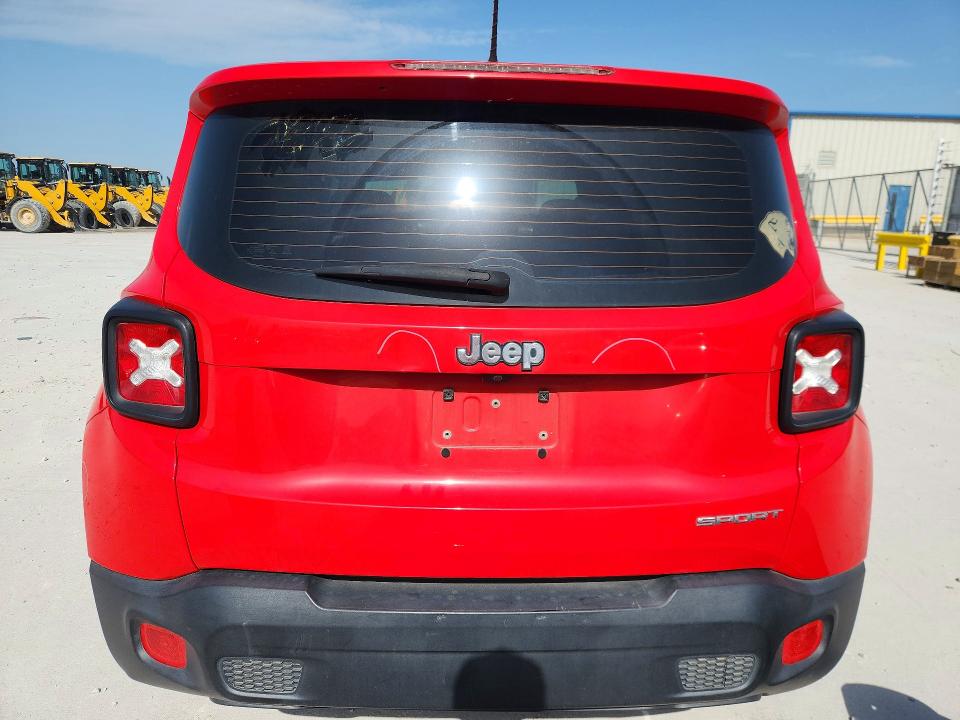 2017 Jeep Renegade VIN ZACCJAAB5HPF31233 COPART salvage auction — FRONT END, TX - SALVAGE VEHICLE TITLE (P), sold $2,000 on 2026-07-24 (photo 6)