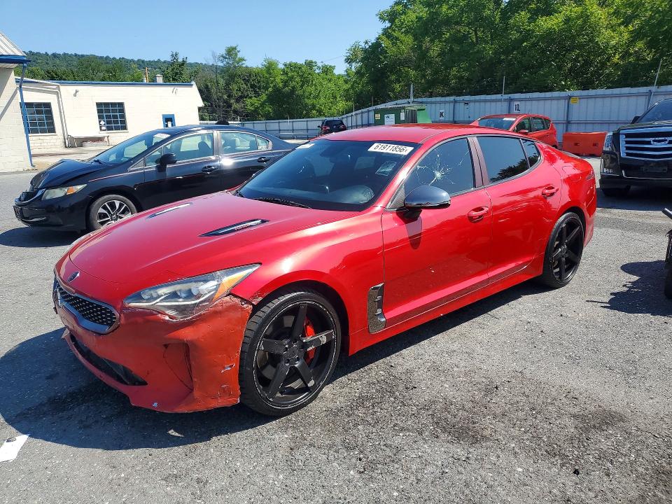 2019 Kia Stinger VIN KNAE35LC6K6063939 COPART salvage auction — FRONT END, VA - CERTIFICATE OF TITLE (P), sold $7,300 on 2026-07-28 (photo 1)