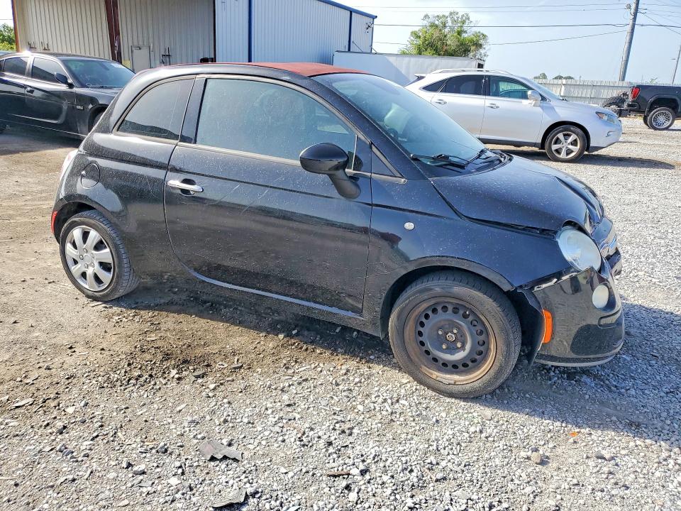 2015 Fiat 500 VIN 3C3CFFDR5FT673017 COPART salvage auction — FRONT END, Fl - Cert Of Ttl-Rebuilt&Slvg Rbld, sold $1,100 on 2026-07-31 (photo 4)