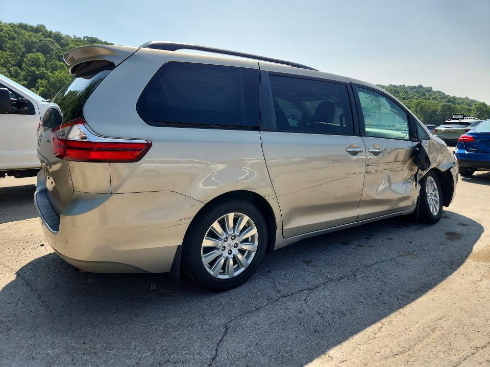 2017 Toyota Sienna VIN 5TDDZ3DC1HS164007 COPART salvage auction — FRONT END, PA - CERTIFICATE OF SALVAGE, sold $5,500 on 2026-07-30 (photo 3)