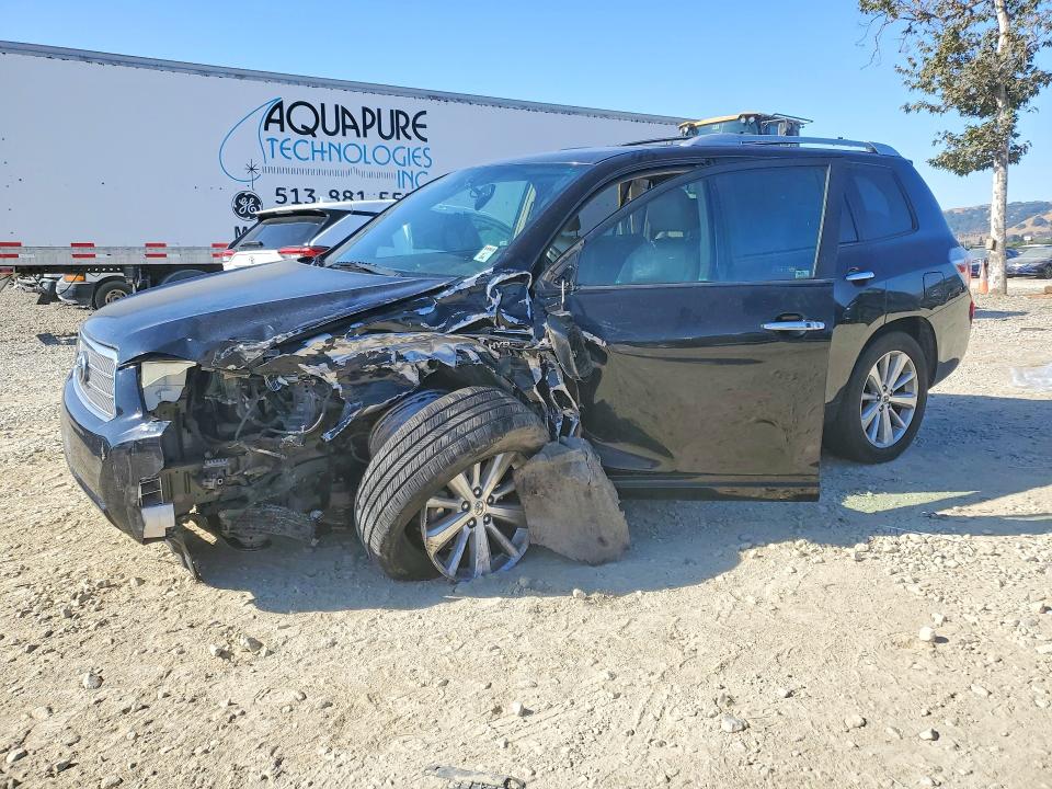 2009 Toyota Highlander hybrid VIN JTEEW44A492031828 COPART salvage auction — FRONT END, CA - SALVAGE CERTIFICATE, sold $850 on 2026-07-28 (photo 1)