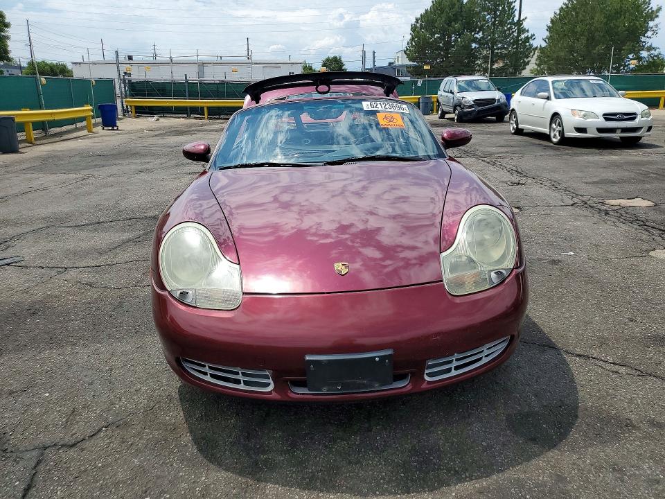 2000 Porsche Boxster VIN WP0CB2983YU661456 COPART salvage auction — BIOHAZARD/CHEMICAL, Co - Public - Salvage Title, sold $550 on 2026-08-20 (photo 5)