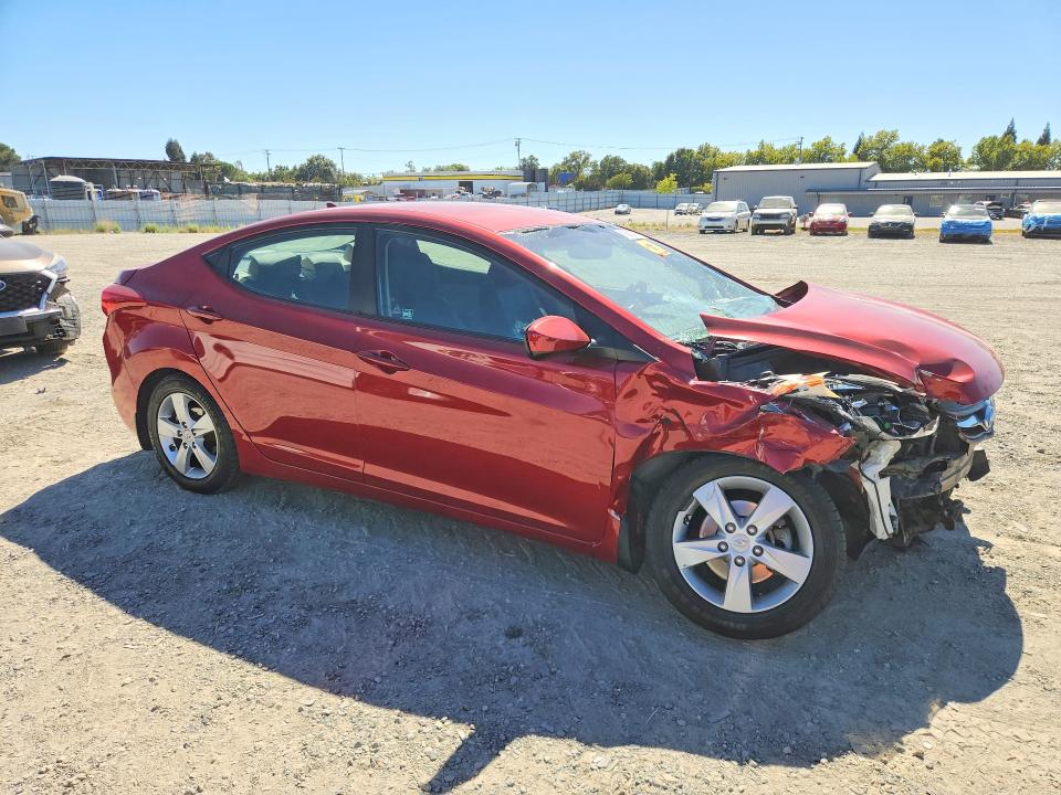 2013 Hyundai Elantra VIN KMHDH4AE5DU512276 COPART salvage auction — FRONT END, Ca - Salvage Certificate, sold $200 on 2026-07-21 (photo 4)