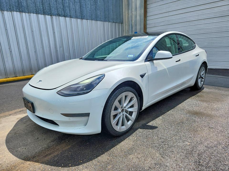 2022 Tesla Model 3 VIN 5YJ3E1EA9NF191786 COPART salvage auction — UNDERCARRIAGE, TX - CERTIFICATE OF TITLE, sold $450 on 2026-07-22 (photo 1)