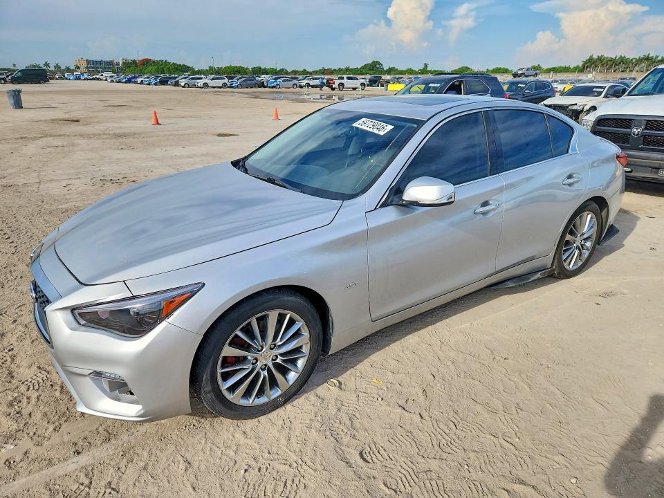 2018 Infiniti Q50 VIN JN1EV7AP5JM590642 COPART salvage auction — MECHANICAL, Fl - Certificate Of Title, sold $1,550 on 2026-07-08 (photo 1)