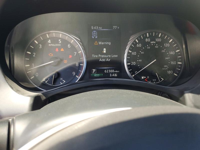 2021 Infiniti Q50 VIN JN1EV7BR2MM752036 COPART salvage auction — NORMAL WEAR, Wv - Certificate Of Title (P), sold $1,400 on 2026-07-29 (photo 9)