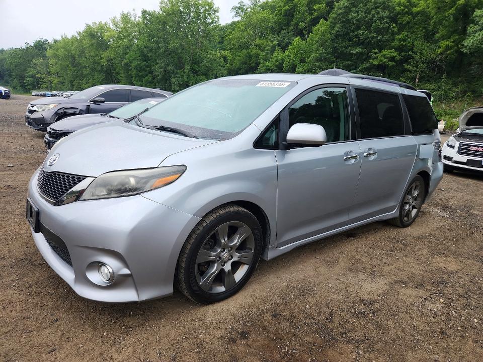 2015 Toyota Sienna VIN 5TDXK3DC1FS528473 COPART salvage auction — REAR END, Ny - Mv-907A Salvage Certificate, sold $325 on 2026-07-28 (photo 1)