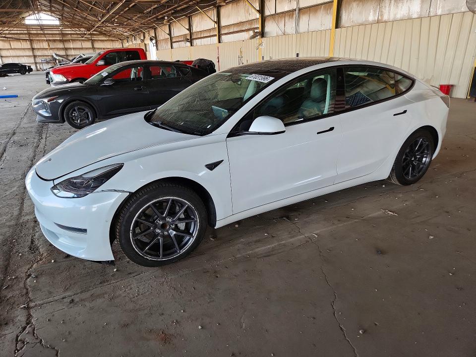 2021 Tesla Model 3 VIN 5YJ3E1EA3MF982541 COPART salvage auction — FRONT END, Az - Certificate Of Title, sold $8,800 on 2026-07-20 (photo 1)
