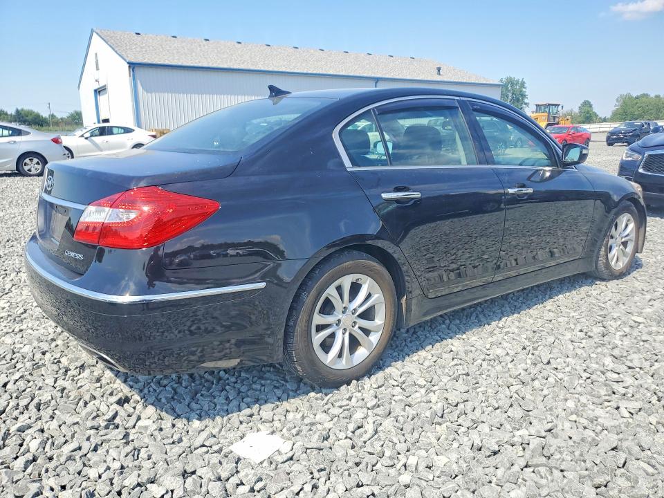 2012 Hyundai Genesis VIN KMHGC4DD8CU196420 COPART salvage auction — HAIL, Oh - Cert Of Title-Salvage, sold $900 on 2026-07-20 (photo 3)