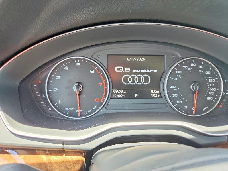 2018 Audi Q5 VIN WA1ANAFY3J2090401 COPART salvage auction — MINOR DENT/SCRATCHES, Fl - Cert Of Title Slvg Rebuildable, sold $25 on 2026-07-30 (photo 9)