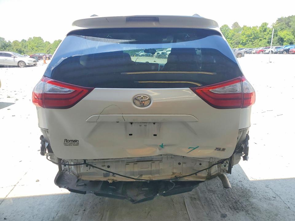 2017 Toyota Sienna VIN 5TDYZ3DC7HS856483 COPART salvage auction — REAR END, Nc - Salvage Certificate Of Title, sold $150 on 2026-07-29 (photo 6)