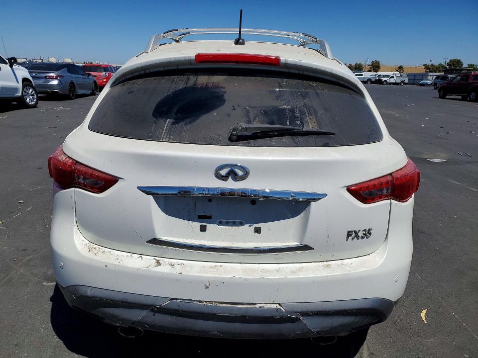 2010 Infiniti Fx35 VIN JN8AS1MW8AM855904 COPART salvage auction — VANDALISM, CA - SALVAGE CERTIFICATE, sold $150 on 2026-07-20 (photo 6)