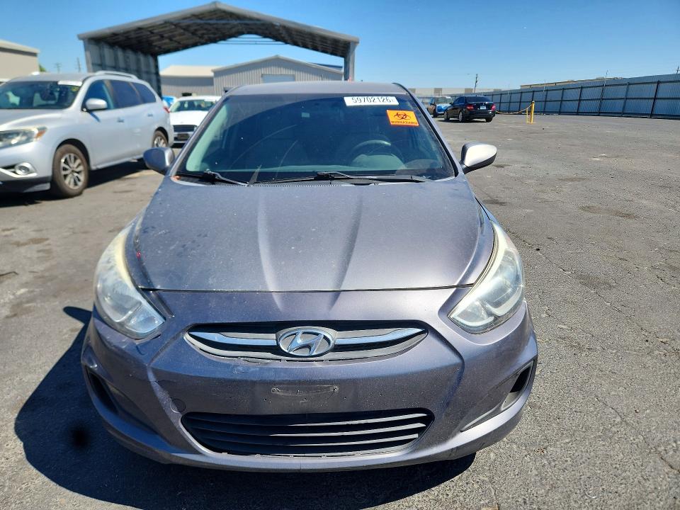 2015 Hyundai Accent VIN KMHCT4AEXFU872320 COPART salvage auction — REAR END, Ca - Salvage Certificate, sold $300 on 2026-07-23 (photo 5)