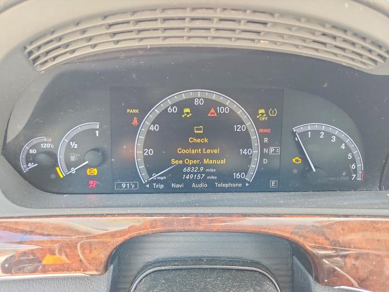 2013 Mercedes-benz VIN WDDNG7DB2DA497032 COPART salvage auction — FRONT END, TX - CERTIFICATE OF TITLE (P), sold $4,000 on 2026-07-27 (photo 9)