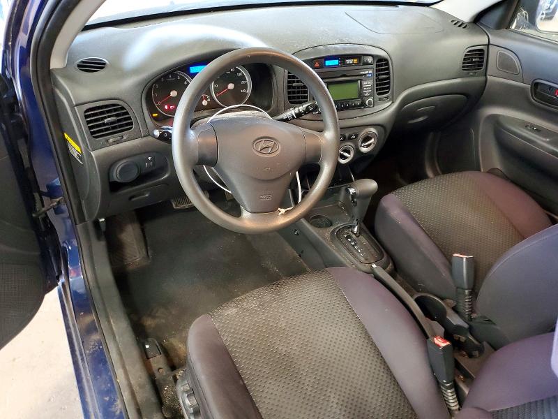 2010 Hyundai Accent VIN KMHCM3AC3AU158124 COPART salvage auction — MECHANICAL, Mn - Certificate Of Title, sold $375 on 2026-07-16 (photo 8)