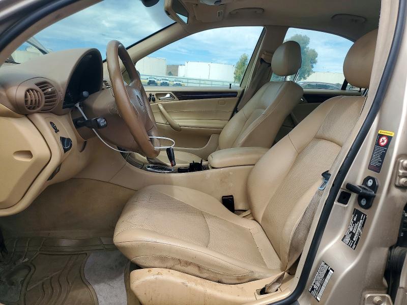 2002 Mercedes-benz C class VIN WDBRF64J42F195241 COPART salvage auction — FRONT END, Ca - Salvage Certificate, sold $175 on 2026-08-03 (photo 7)