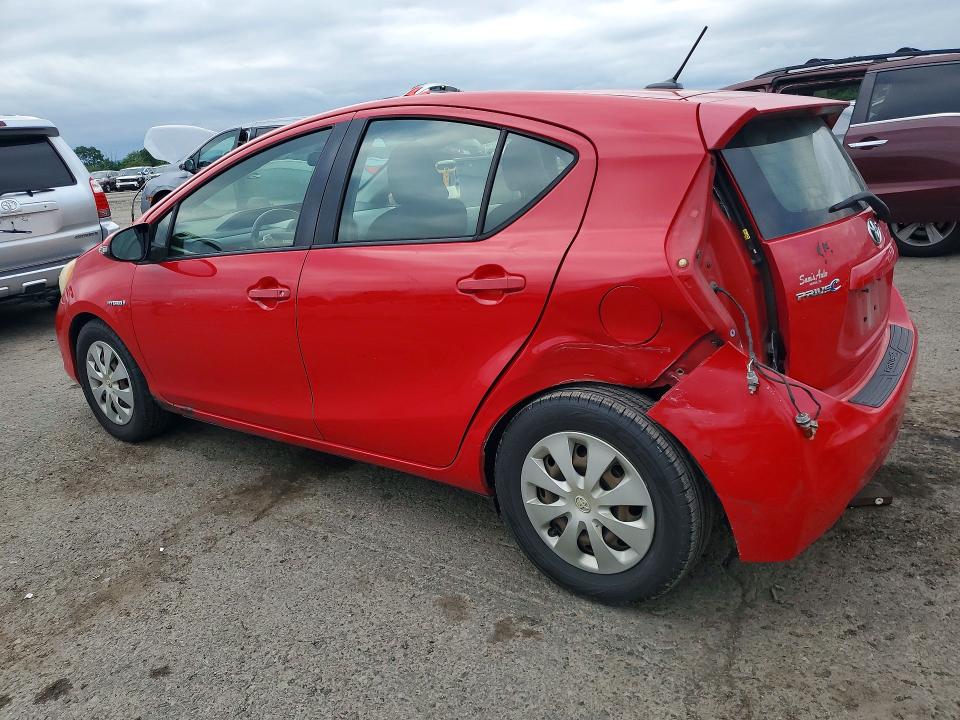 2012 Toyota Prius c VIN JTDKDTB30C1010256 COPART salvage auction — REAR END, Salvage Title, sold $175 on 2026-07-21 (photo 2)