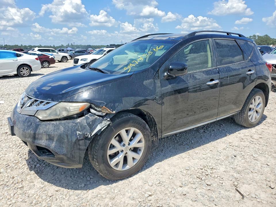 2014 Nissan Murano VIN JN8AZ1MU2EW408196 COPART salvage auction — FRONT END, TX - CERTIFICATE OF TITLE (P), sold $725 on 2026-07-28 (photo 1)