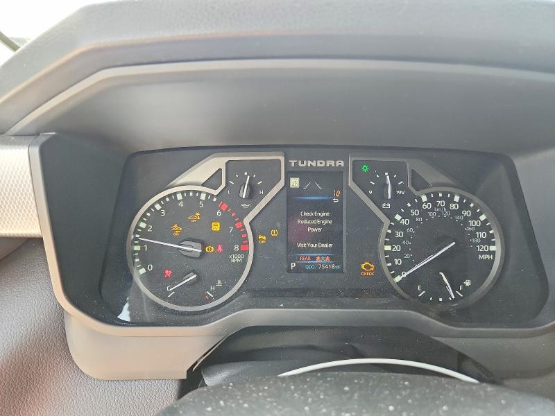 2022 Toyota Tundra VIN 5TFJA5AB7NX005192 COPART salvage auction — FRONT END, Tx - Certificate Of Title, sold $150 on 2026-07-24 (photo 9)