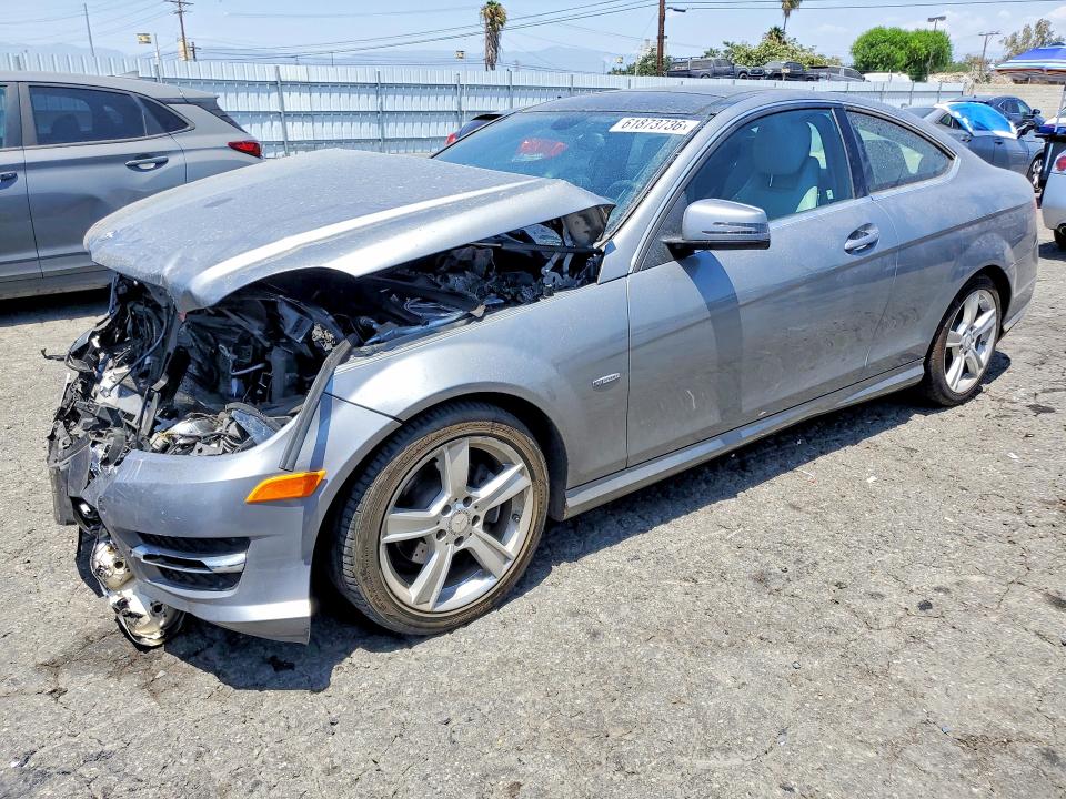 2012 Mercedes-benz C-klasse VIN WDDGJ4HBXCF801034 COPART salvage auction — FRONT END, CA - SALVAGE CERTIFICATE, sold $425 on 2026-07-27 (photo 1)