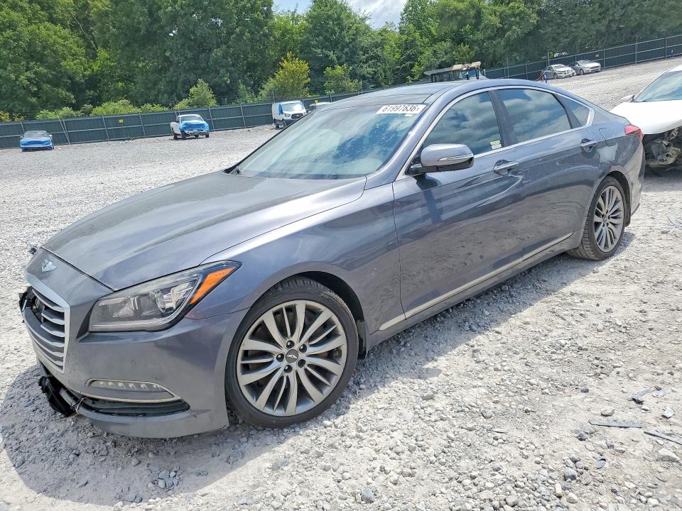 2015 Hyundai Genesis VIN KMHGN4JF5FU074554 COPART salvage auction — FRONT END, Sc - Certificate Of Title (P), sold $2,750 on 2026-07-30 (photo 1)