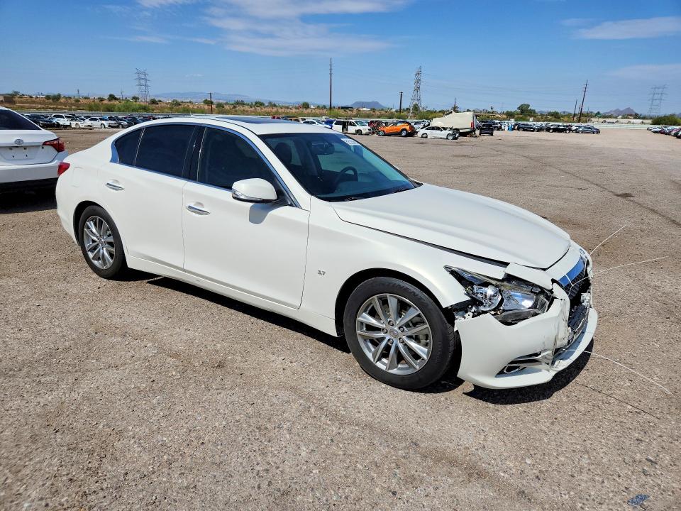 2015 Infiniti Q50 VIN JN1BV7AP5FM331496 COPART salvage auction — FRONT END, Az - Cert Of Title - Salvage, sold $3,200 on 2026-07-31 (photo 4)