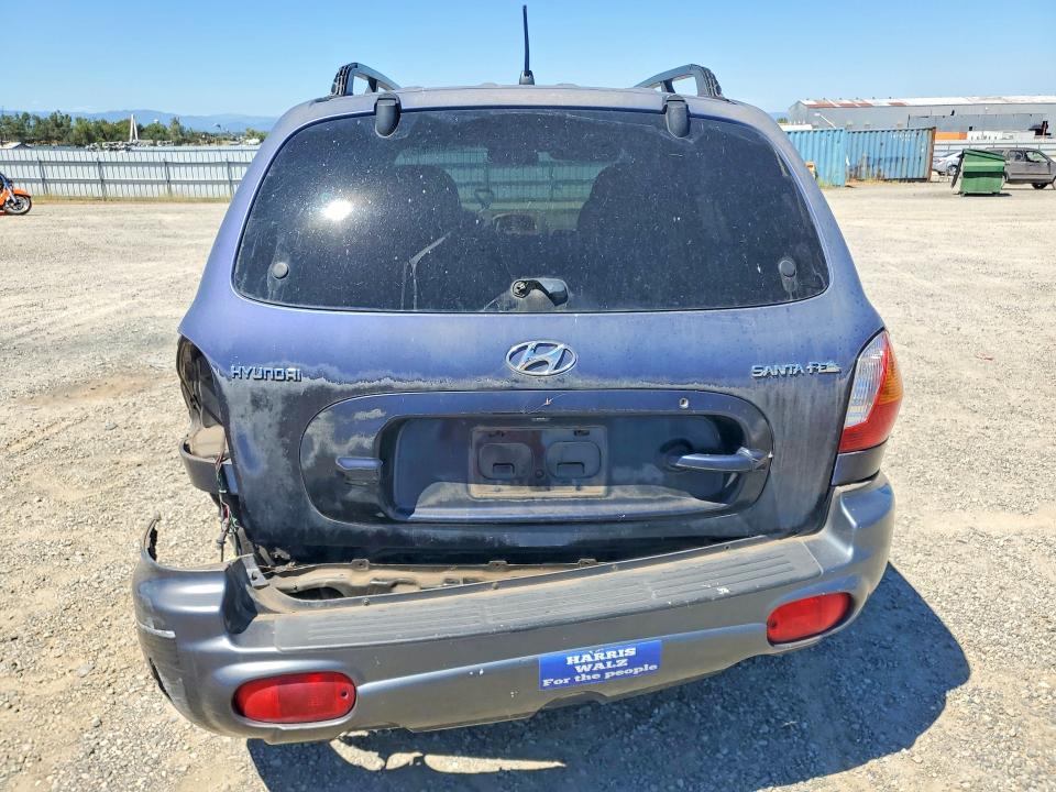 2004 Hyundai Santa fe VIN KM8SB12BX4U812309 COPART salvage auction — REAR END, CA - SALVAGE CERTIFICATE, sold $275 on 2026-07-17 (photo 6)
