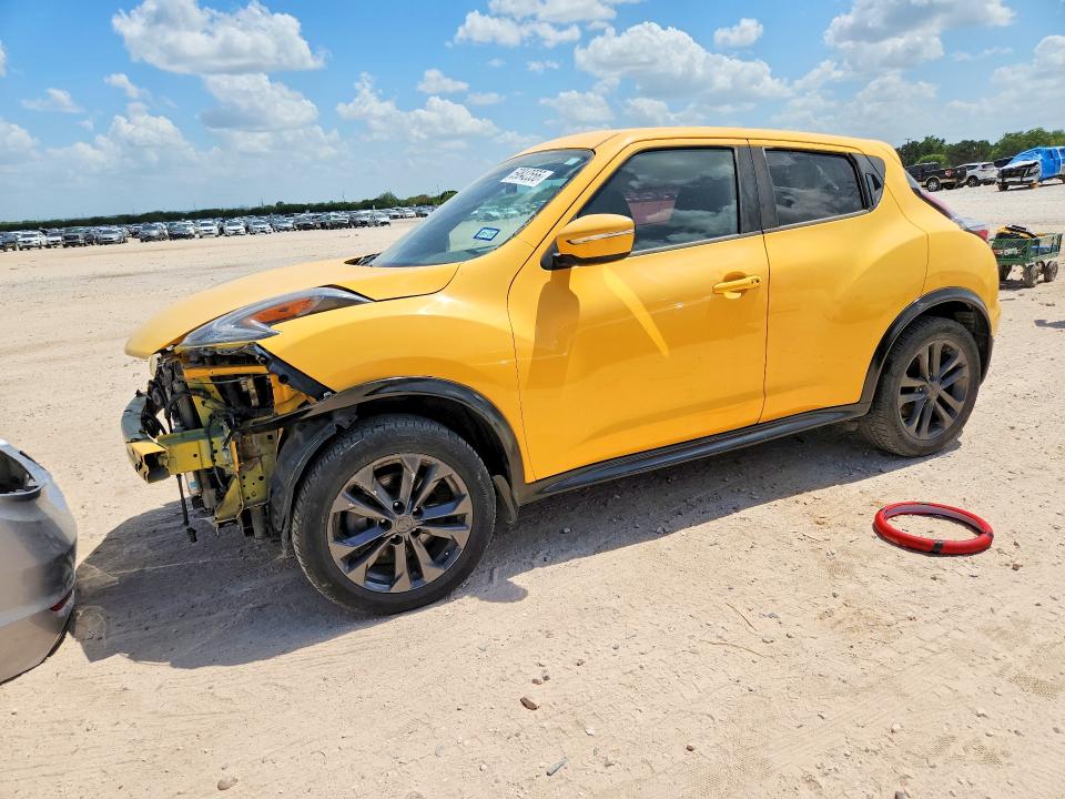 2015 Nissan Juke VIN JN8AF5MV5FT564552 COPART salvage auction — FRONT END, Tx - Certificate Of Title (P), sold $900 on 2026-07-09 (photo 1)