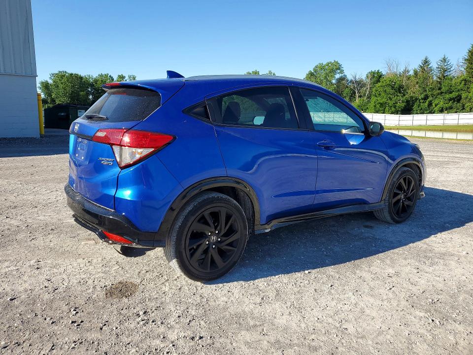 2022 Honda Hr-v VIN 3CZRU6H1XNM743582 COPART salvage auction — REAR END, Ny - Mv-907A Salvage Certificate, sold $9,500 on 2026-07-27 (photo 3)