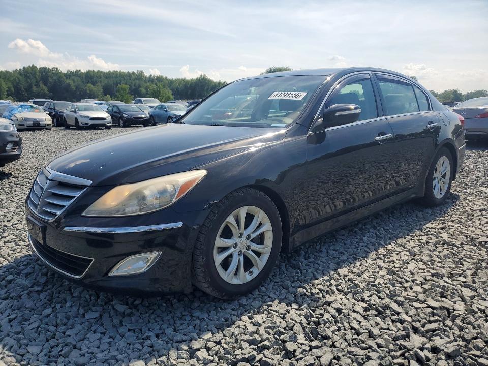 2012 Hyundai Genesis VIN KMHGC4DD8CU196420 COPART salvage auction — HAIL, Oh - Cert Of Title-Salvage, sold $900 on 2026-07-20 (photo 1)