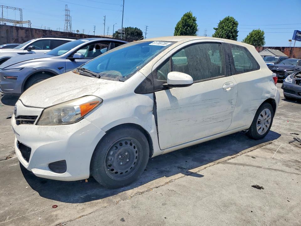 2012 Toyota Yaris VIN JTDJTUD37CD507014 COPART salvage auction — SIDE, CA - DIS/DLR/EXP LIEN PAPERS-SALV, sold $550 on 2026-07-22 (photo 1)