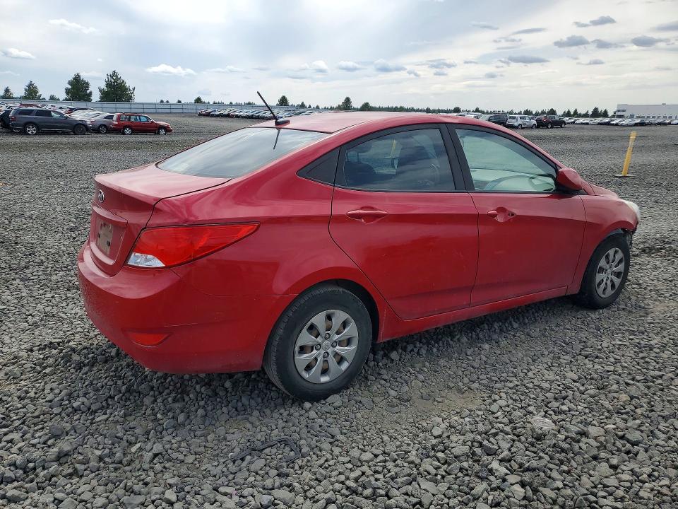 2017 Hyundai Accent VIN KMHCT4AE1HU338299 COPART salvage auction — FRONT END, Bs - Salvage Title, sold $1,150 on 2026-07-22 (photo 3)