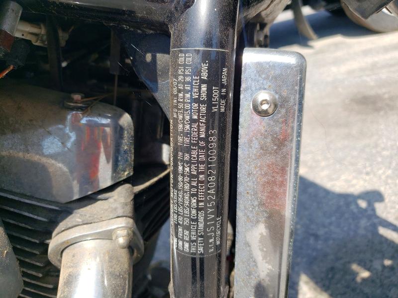2008 Suzuki Vl1500 VIN JS1VY52A082100983 COPART salvage auction — MECHANICAL, NC - DEALER ONLY CLEAN TITLE, sold $550 on 2026-07-14 (photo 9)
