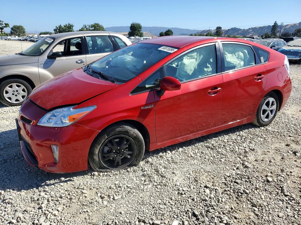 2013 Toyota Prius VIN JTDKN3DU8D5560432 COPART salvage auction — FRONT END, Ca - Salvage Certificate, sold $800 on 2026-07-28 (photo 1)