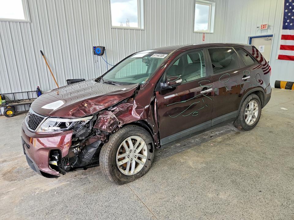 2014 Kia Sorento VIN 5XYKT3A62EG527592 COPART salvage auction — FRONT END, OH - CERT OF TITLE-SALVAGE, sold $1,500 on 2026-07-31 (photo 1)