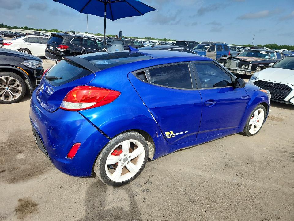 2013 Hyundai Veloster VIN KMHTC6AD3DU140899 COPART salvage auction — ALL OVER, Tx - Certificate Of Title, sold $225 on 2026-07-30 (photo 3)