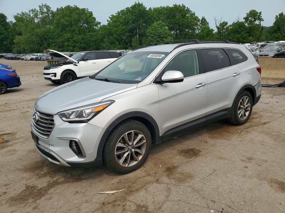 2017 Hyundai Santa fe VIN KM8SNDHFXHU172790 COPART salvage auction — REAR END, NY - MV-907A SALVAGE CERTIFICATE, sold $1,300 on 2026-07-23 (photo 1)