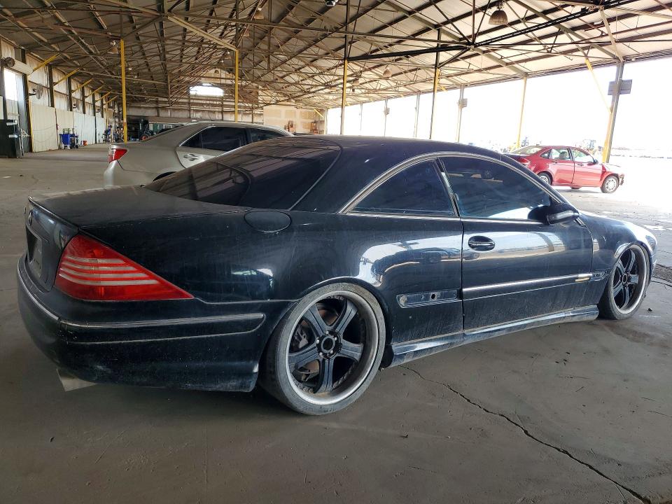 2002 Mercedes-benz Cl-class VIN WDBPJ75J62A022747 COPART salvage auction — FRONT END, Az - Certificate Of Title, sold $475 on 2026-07-29 (photo 3)