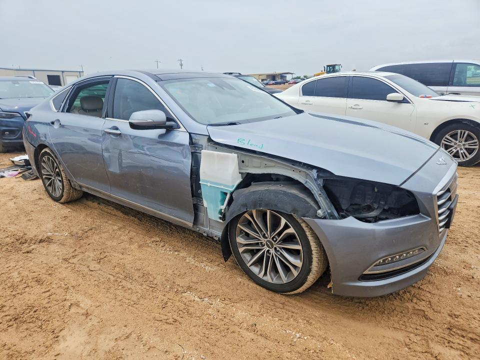 2017 Genesis G80 VIN KMHGN4JE2HU187954 COPART salvage auction — FRONT END, Tx - Salvage Vehicle Title, sold $1,300 on 2026-07-23 (photo 4)